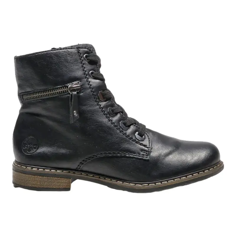 RIEKER Ankle Boots Black Synthetic Womens UK 5