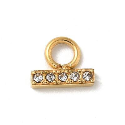 Ion Plating(IP) 304 Stainless Steel with Rhinestone Charms