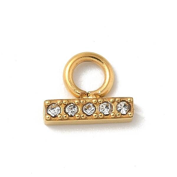 Ion Plating(IP) 304 Stainless Steel with Rhinestone Charms
