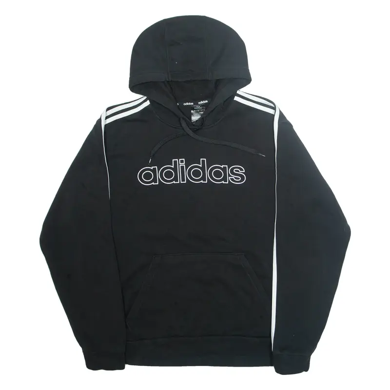 ADIDAS Mens Black Hoodie L
