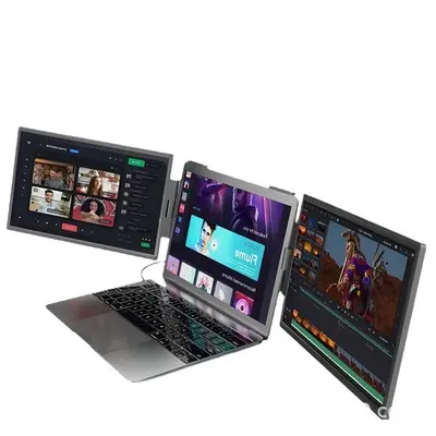 14-inch Dual-screen Portable Monitor Laptop With Wall-mounted External Expansion Screen Dual-screen Portable Screen | Size: 1...