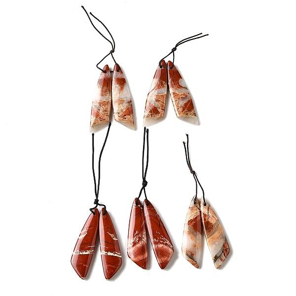 Natural Red Rainbow Jasper Pendants