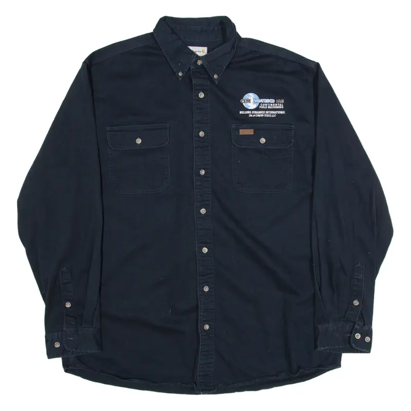 CARHARTT Tesco LLC Mens Worker Shirt Blue Long Sleeve XL