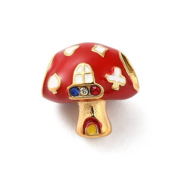 Ion Plating(IP) 304 Stainless Steel Enamel European Beads