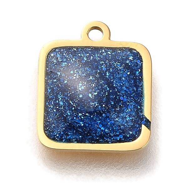 Ion Plating(IP) 304 Stainless Steel Sequins Enamel Charms