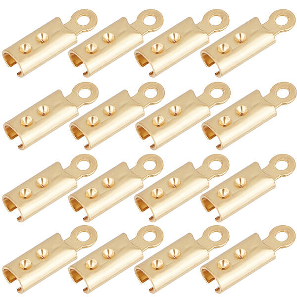 180Pcs 304 Stainless Steel Folding Crimp Ends