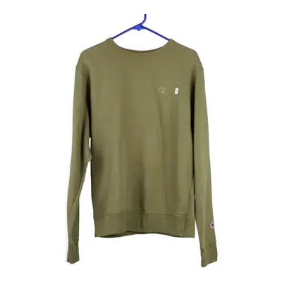 Champion Sweatshirt - Small Khaki Cotton Blend