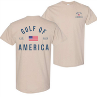 Gulf of America 2 Sided T-Shirt, 4th Of July shirt, Patriotic Minimalist Graphic Tee, Casual Streetwear for Men and Women