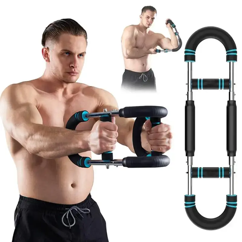 Tabata Workout Adjustable Arm & Chest Trainer 40-120lb - Detachable Heavy-Duty Spring Resistance, Portable Home Gym Equipment...
