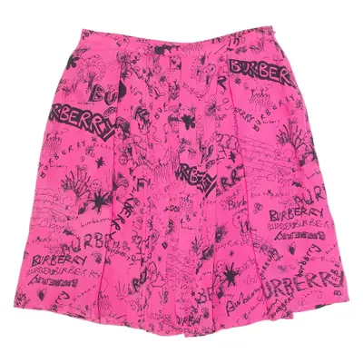 BURBERRY Womens Skater Skirt Pink Short Crazy Pattern UK 6
