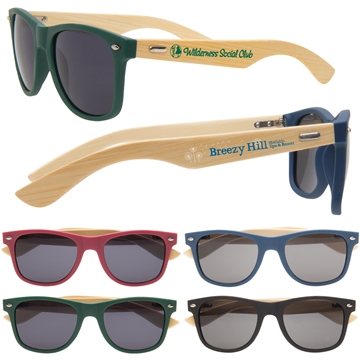 50 Promotional Wooden Bamboo Sunglasses - UV Protection & Shatter ...