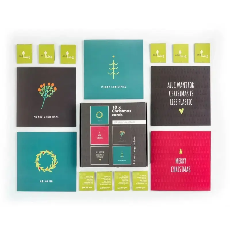 10 Recycled Christmas Cards - 10 Trees Planted (FSC ) | Style: Minimalist