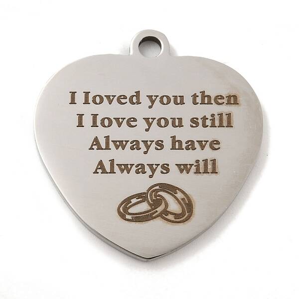 Non-Tarnish Valentine's Day 201 Stainless Steel Pendants