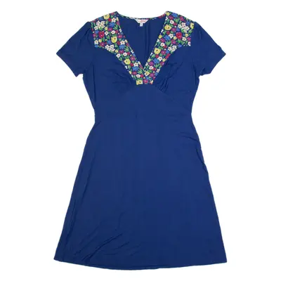 CATH KIDSTON Womens A-Line Dress Blue Short Sleeve Knee Length UK 8