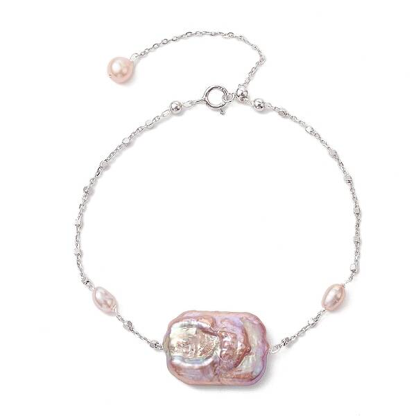Natural Pearl Link Bracelets