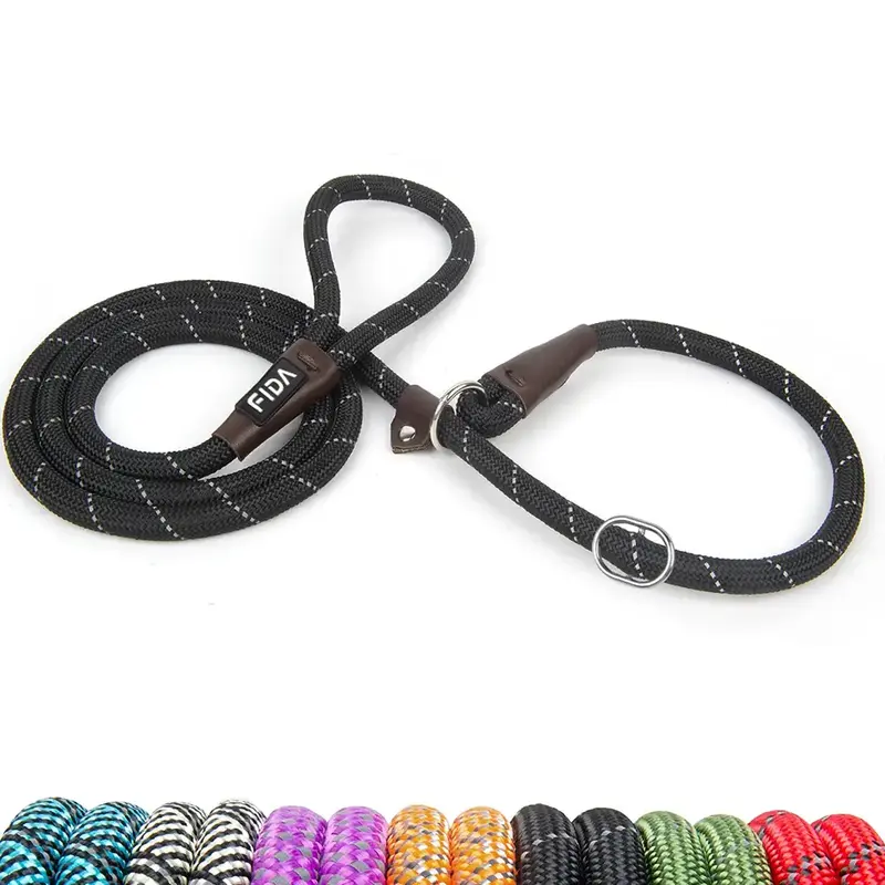 FIDA Durable Slip Lead ,  Heavy Duty Loop Leash, Comfortable Strong Rope Leash for Large, Medium Dogs, No Pull Pet Training L...
