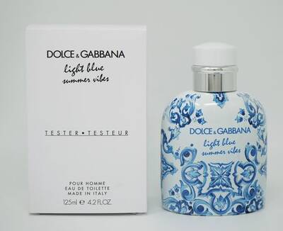 Light Blue Summer Vibes Cologne for Men - Eau de Toilette Spray TESTER 4.2 oz