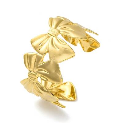 Ion Plating(IP) 304 Stainless Steel Cuff Bangles for Women