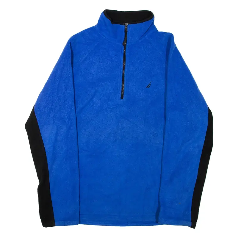 NAUTICA Mens Fleece Blue 1/4 Zip M