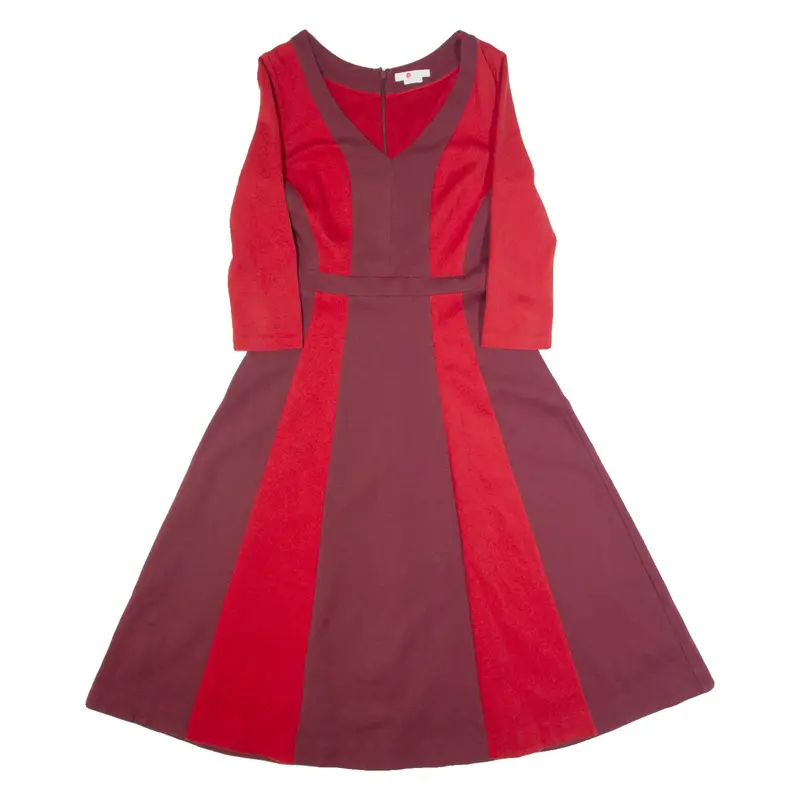 BODEN Womens A-Line Dress Red Long Sleeve Long S