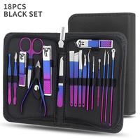 Manicure & Pedicure Tool Set, 1 Set Stainless Steel Manicure Set, Professional Nail Clippers Pedicure Kit, Portable Travel Na...