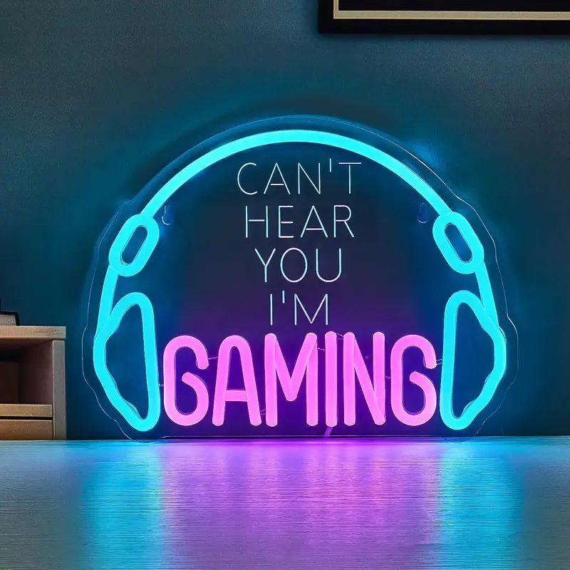 Gaming Room Neon Light, USB Powered Indoor Decoration Lamp, Perfect Gift for Halloween & Christmas, No Power Plug Required