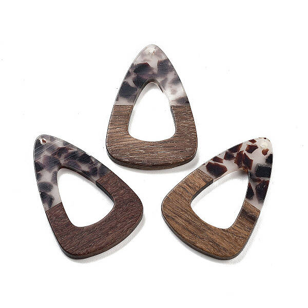 Walnut Wood & Resin Pendants