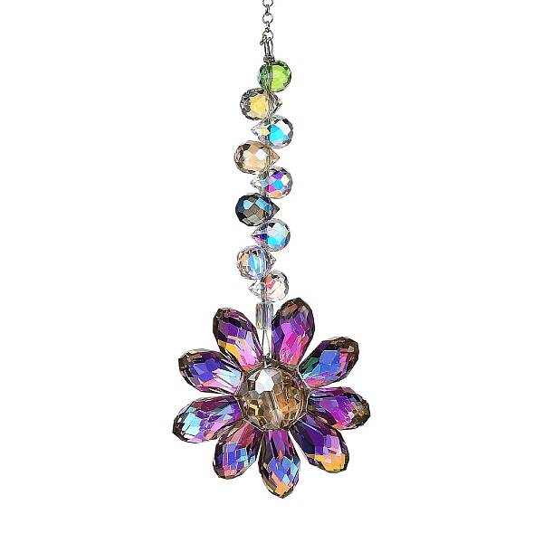 Glass Flower Hanging Suncatchers