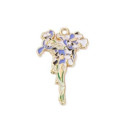 Light Gold Plated Alloy Enamel Pendants