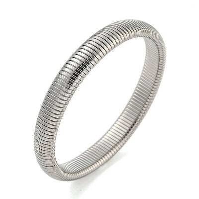 Non-Tarnish 304 Stainless Steel Spring Bangles for Women Men