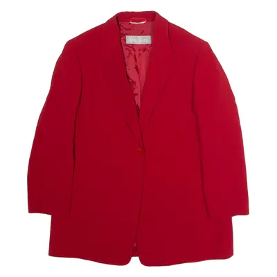 MAX MARA Womens Blazer Jacket Red Viscose UK 12