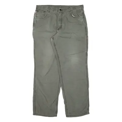 CARHARTT Workwear Mens Trousers Green Regular Straight W38 L32