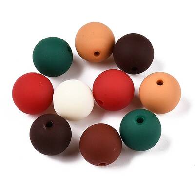 Rubberized Style Imitated Silicone Acrylic Beads