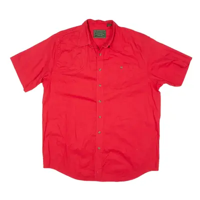 KEVIN'S PLANTATION COLLECTION Plain Shirt Red 80s Short Sleeve Mens XL