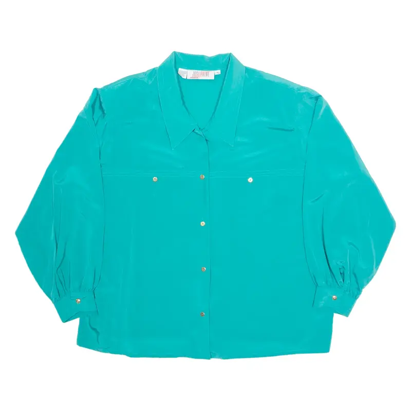 JOSEPHINE Womens Shirt Blue Collared Long Sleeve 90s 3XL