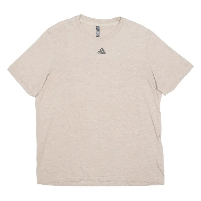 ADIDAS Mens T-Shirt Brown Crew Neck L