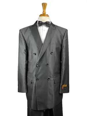 Super 150 Wool Suit - 6 Button Closure - Gray Suit