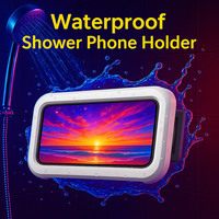 LYTDZ-CA Shower Phone Holder Waterproof -480° Rotatable Retractable Adjustable Shower iPhone Case Holder, Bathroom Wall Phon...