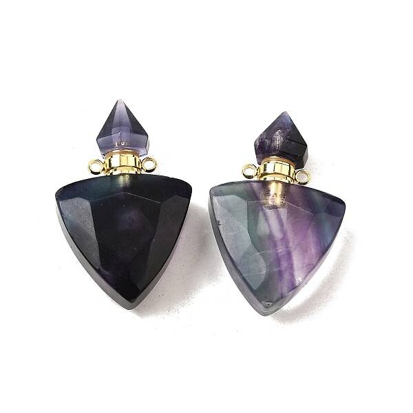 Natural Fluorite Perfume Bottle Pendants