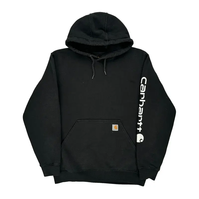 Carhartt Hoodie - Medium Black Cotton Blend