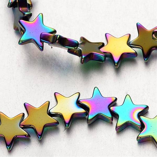 Electroplate Non-magnetic Synthetic Hematite Bead Strands