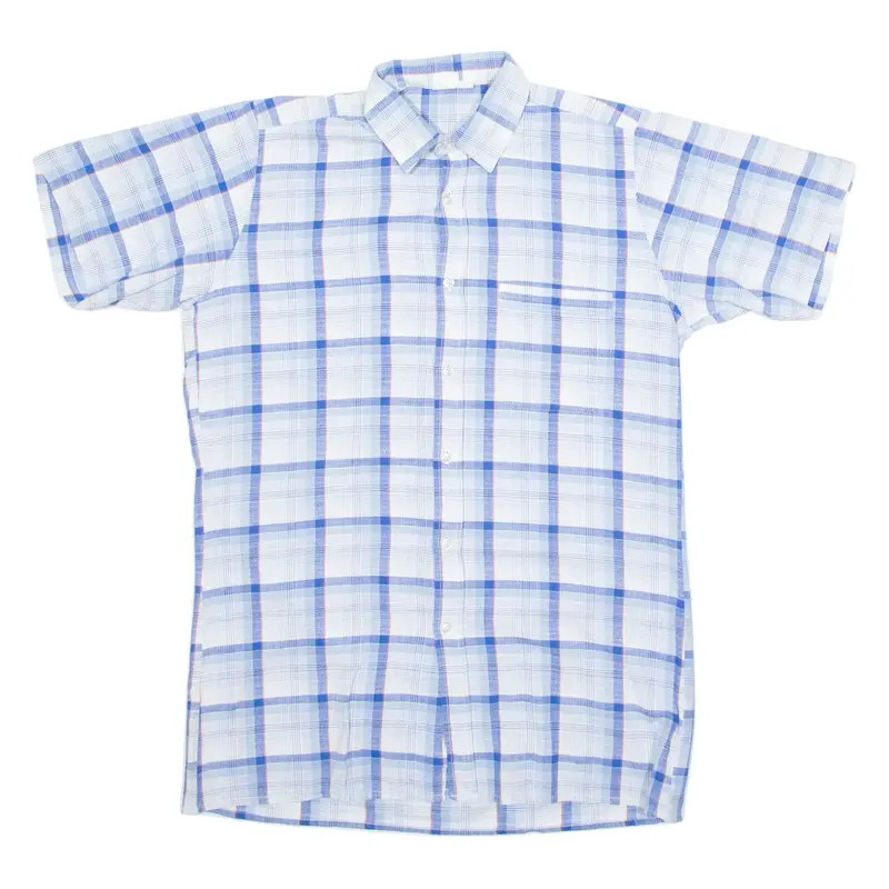 SAN MARCO Mens Shirt Blue Check M