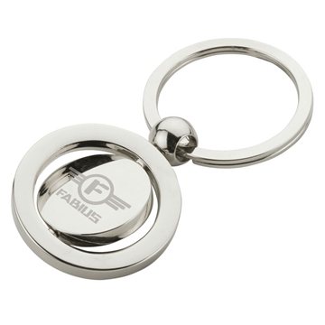 75 Customized Biru Keyring - Spinning World Map