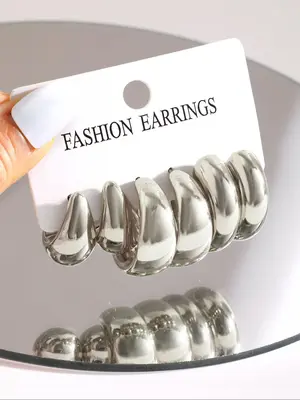 Fashion Simple C-shaped Hoop Earrings, Holiday Party Dating Earrings for Party, Daily Clothing Decor, Trendy All-match & Exqu...