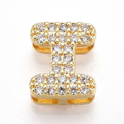 Brass Micro Pave Cubic Zirconia Charms