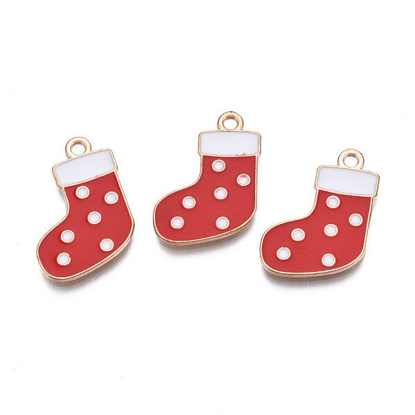 Christmas Alloy Enamel Pendants