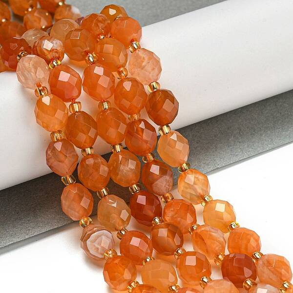 Natural Orange Botswana Agate Beads Strands
