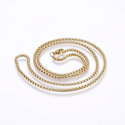 304 Stainless Steel Box Chain Necklaces