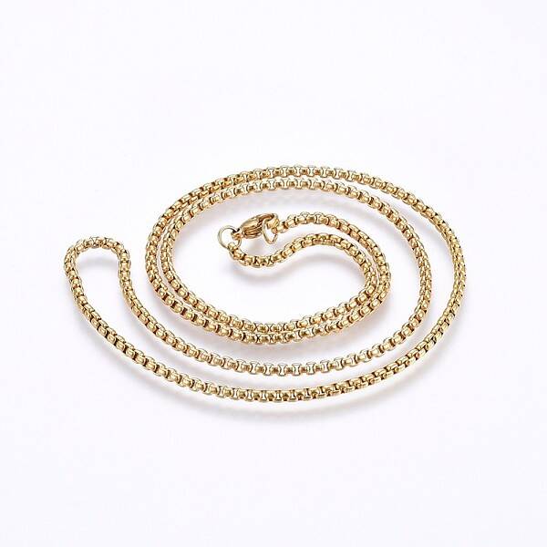 304 Stainless Steel Box Chain Necklaces