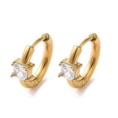 Golden 304 Stainless Steel Hoop Earrings